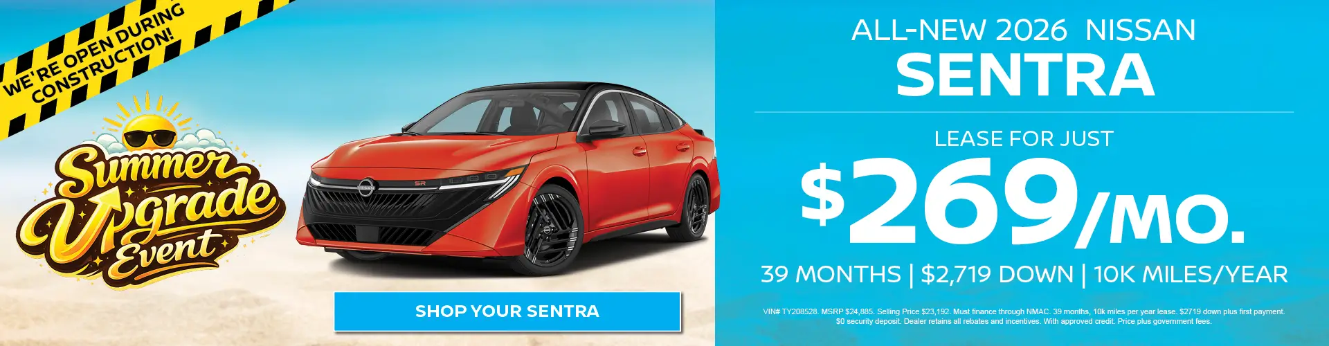 Special offer on    New 2026 Nissan Sentra